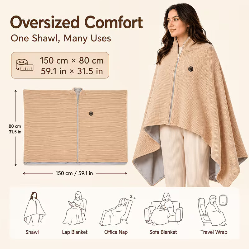 Snugly Blanket Heated Shawl